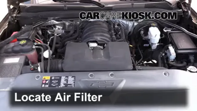 2015 Chevrolet Silverado 1500 LT 4.3L V6 FlexFuel Extended Cab Pickup Filtre à air (moteur) Changement